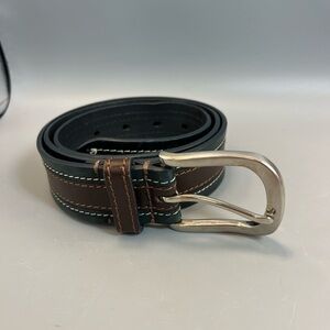 Men’s Titan Genuine leather belt large 34 inches - 39” Two Toned, Nice Stitches